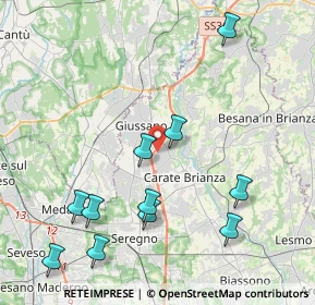 Mappa Via E. Fermi, 20050 Verano Brianza MB, Italia (4.65545)