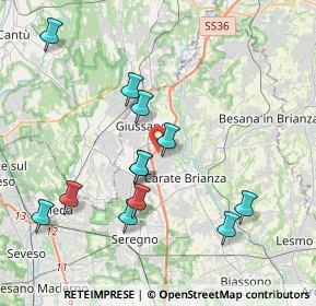 Mappa Via E. Fermi, 20050 Verano Brianza MB, Italia (3.92917)
