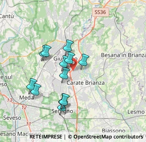 Mappa Via E. Fermi, 20050 Verano Brianza MB, Italia (3.07417)