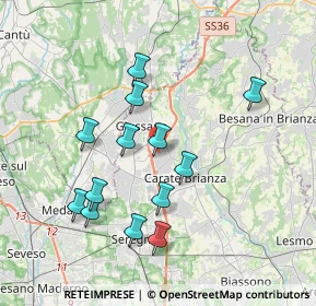 Mappa Via E. Fermi, 20050 Verano Brianza MB, Italia (3.55769)