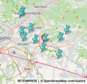 Mappa Via Cavour, 24061 Albano Sant'Alessandro BG, Italia (3.41727)