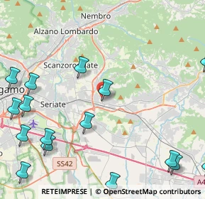 Mappa Via Cavour, 24061 Albano Sant'Alessandro BG, Italia (6.43471)