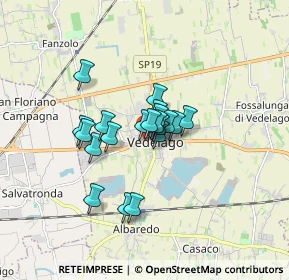 Mappa Via Giambattista Tiepolo, 31050 Vedelago TV, Italia (1.0535)