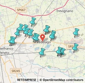 Mappa Via Giambattista Tiepolo, 31050 Vedelago TV, Italia (3.468)