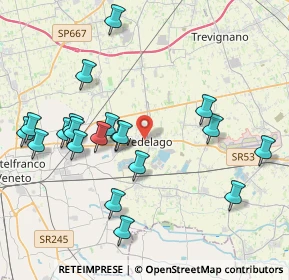 Mappa Via Giambattista Tiepolo, 31050 Vedelago TV, Italia (4.283)