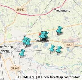 Mappa Via Giambattista Tiepolo, 31050 Vedelago TV, Italia (2.072)