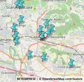 Mappa Via Don Minzoni, 24061 Albano Sant'Alessandro BG, Italia (1.98125)