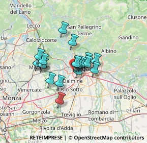 Mappa Via Carlinga, 24035 Curno BG, Italia (9.3415)