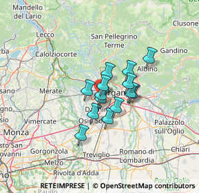 Mappa Via Carlinga, 24035 Curno BG, Italia (8.09786)