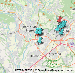 Mappa Via Carlinga, 24035 Curno BG, Italia (2.87545)