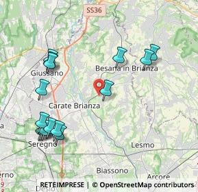 Mappa Via dei Tigli, 20842 Besana In Brianza MB, Italia (4.534)