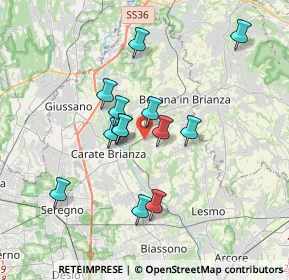 Mappa Via dei Tigli, 20842 Besana In Brianza MB, Italia (3.03)