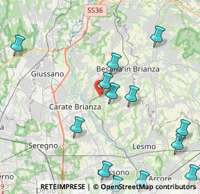 Mappa Via dei Tigli, 20842 Besana In Brianza MB, Italia (6.0275)