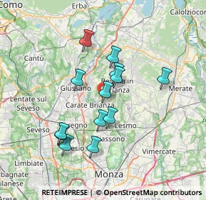 Mappa Via dei Tigli, 20842 Besana In Brianza MB, Italia (6.08462)