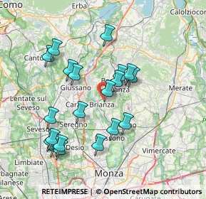 Mappa Via dei Tigli, 20842 Besana In Brianza MB, Italia (7.244)