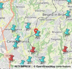 Mappa Via dei Tigli, 20842 Besana In Brianza MB, Italia (3.13813)