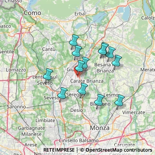Mappa Via Arturo Toscanini, 20833 Giussano MB, Italia (6.09)