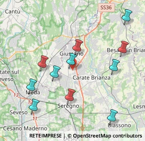 Mappa Via Arturo Toscanini, 20034 Giussano MB, Italia (4.28455)