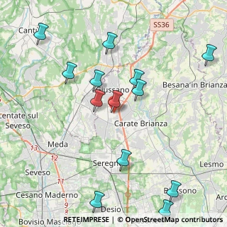 Mappa Via Arturo Toscanini, 20833 Giussano MB, Italia (4.68692)