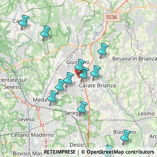 Mappa Via Arturo Toscanini, 20833 Giussano MB, Italia (4.22417)