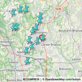 Mappa Via Arturo Toscanini, 20833 Giussano MB, Italia (4.25867)