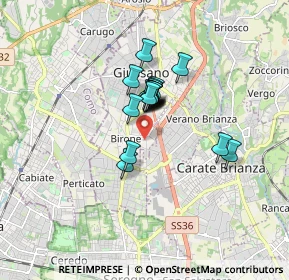Mappa Via Arturo Toscanini, 20833 Giussano MB, Italia (1.08722)