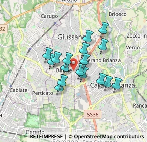 Mappa Via Arturo Toscanini, 20833 Giussano MB, Italia (1.27118)