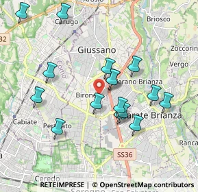 Mappa Via Arturo Toscanini, 20833 Giussano MB, Italia (1.795)
