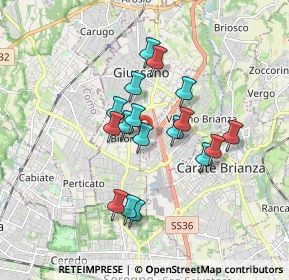 Mappa Via Arturo Toscanini, 20833 Giussano MB, Italia (1.40824)