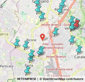 Mappa Via Arturo Toscanini, 20833 Giussano MB, Italia (1.2585)