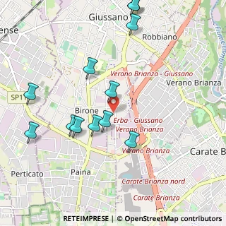 Mappa Via Arturo Toscanini, 20833 Giussano MB, Italia (1.1025)