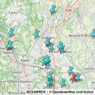 Mappa Via Francesco Cilea, 20833 Giussano MB, Italia (5.2485)