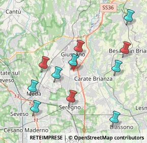 Mappa Via Mozart, 20034 Giussano MB, Italia (4.27818)