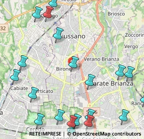 Mappa Via Mozart, 20034 Giussano MB, Italia (2.947)