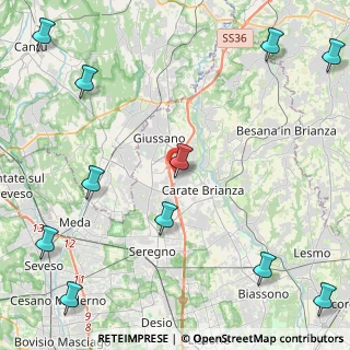 Mappa Via Achille Grandi, 20843 Verano Brianza MB, Italia (6.52455)