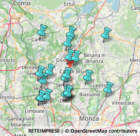 Mappa Via Achille Grandi, 20843 Verano Brianza MB, Italia (6.754)