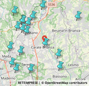 Mappa Via Gorgone, 20841 Carate Brianza MB, Italia (5.18111)