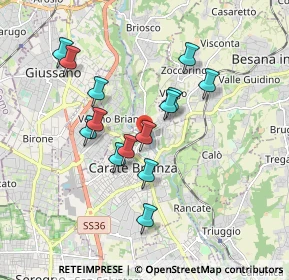 Mappa Via Gorgone, 20841 Carate Brianza MB, Italia (1.58571)