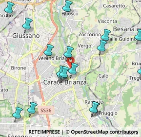 Mappa Via Gorgone, 20841 Carate Brianza MB, Italia (2.52444)