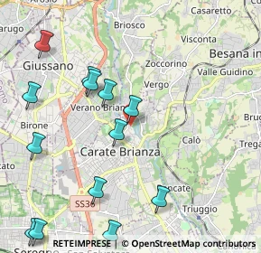 Mappa Via Gorgone, 20841 Carate Brianza MB, Italia (2.52462)