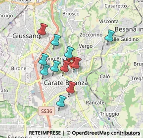 Mappa Via Gorgone, 20841 Carate Brianza MB, Italia (1.42636)