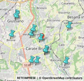 Mappa Via Gorgone, 20841 Carate Brianza MB, Italia (2.08333)