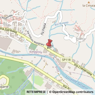 Mappa Via Crevacuore, 20, 13863 Coggiola, Biella (Piemonte)
