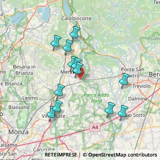 Mappa Via A. Volta, 23877 Paderno d'Adda LC, Italia (7.23333)