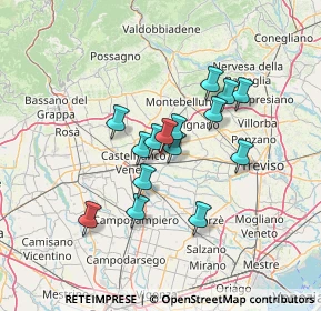 Mappa Via Cal Croci Nord, 31050 Castelfranco Veneto TV, Italia (10.292)