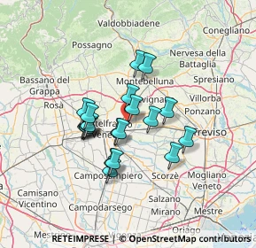Mappa Via Cal Croci Nord, 31050 Castelfranco Veneto TV, Italia (10.172)