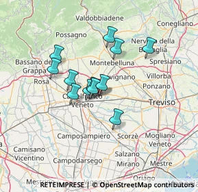 Mappa Via Cal Croci Nord, 31050 Castelfranco Veneto TV, Italia (9.9925)