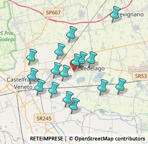 Mappa Via Cal Croci Nord, 31050 Castelfranco Veneto TV, Italia (3.29688)