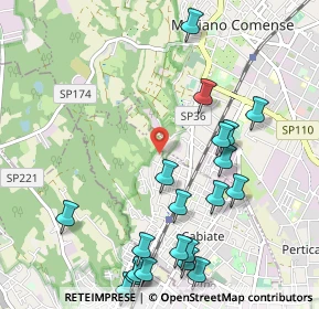 Mappa Via Don Giovanni Minzoni, 22060 Cabiate CO, Italia (1.241)