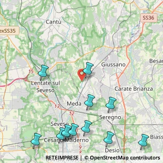 Mappa Via Don Giovanni Minzoni, 22060 Cabiate CO, Italia (5.825)